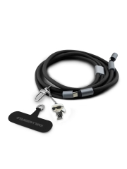 Karl Lagerfeld шнурок на шею Crossbody Nylon cord + Кабель USB-C/C + NFT Karl Ikonik metal charm Grey