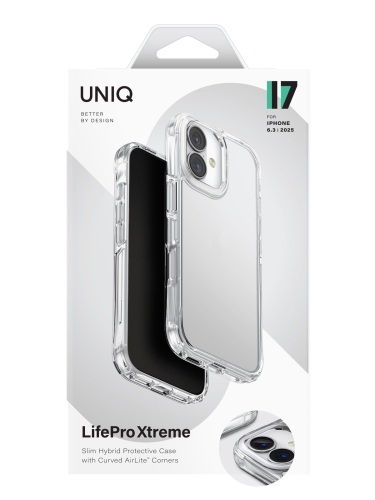 Uniq для iPhone 17 чехол LifePro Xtreme Crystal Clear