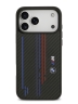 BMW для iPhone 17 Pro Max чехол M-series Kevlar Tricolor Metal logo & Cam Hard Black (MagSafe)