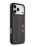 BMW для iPhone 17 Pro Max чехол M-series Kevlar Tricolor Metal logo & Cam Hard Black (MagSafe)