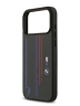 BMW для iPhone 17 Pro Max чехол M-series Kevlar Tricolor Metal logo & Cam Hard Black (MagSafe)