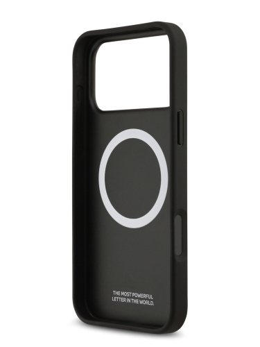BMW для iPhone 17 Pro Max чехол M-series Kevlar Tricolor Metal logo & Cam Hard Black (MagSafe)