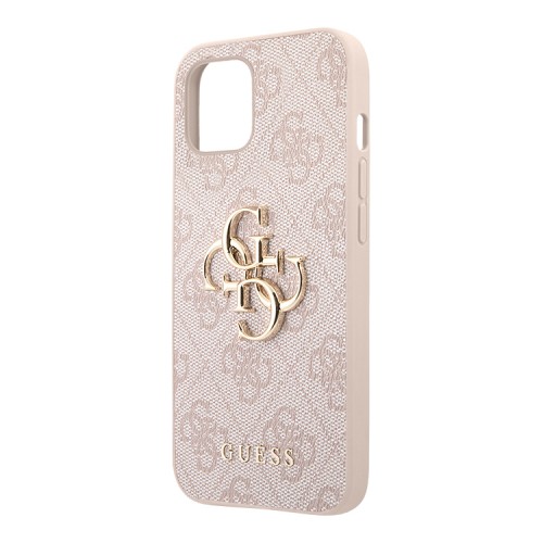 Guess 4G Big metal logo чехол для iPhone 13, розовый