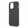 Чехол AMG Liquid Silicone with Red big logo Hard для iPhone 13 Pro, серый