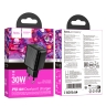 HOCO сетевое зарядное устройство CS23A Sunlight charger Type-C PD30W + USB-A QC3.0 Black
