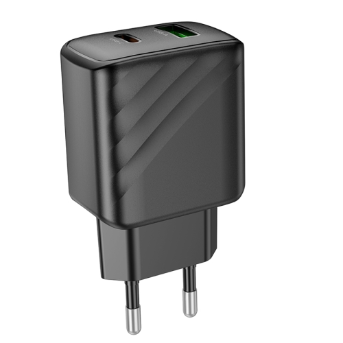 HOCO сетевое зарядное устройство CS23A Sunlight charger Type-C PD30W + USB-A QC3.0 Black