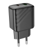 HOCO сетевое зарядное устройство CS23A Sunlight charger Type-C PD30W + USB-A QC3.0 Black
