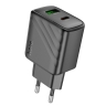 HOCO сетевое зарядное устройство CS23A Sunlight charger Type-C PD30W + USB-A QC3.0 Black