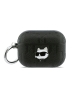 Karl Lagerfeld для Airpods Pro 3 чехол PU Saffiano Monogram with ring NFT Metal Head Choupette Black