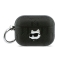 Karl Lagerfeld для Airpods Pro 3 чехол PU Saffiano Monogram with ring NFT Metal Head Choupette Black