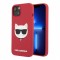 Karl Lagerfeld Liquid silicone Choupette Hard чехол для iPhone 13 mini, красный