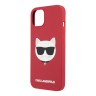 Karl Lagerfeld Liquid silicone Choupette Hard чехол для iPhone 13 mini, красный