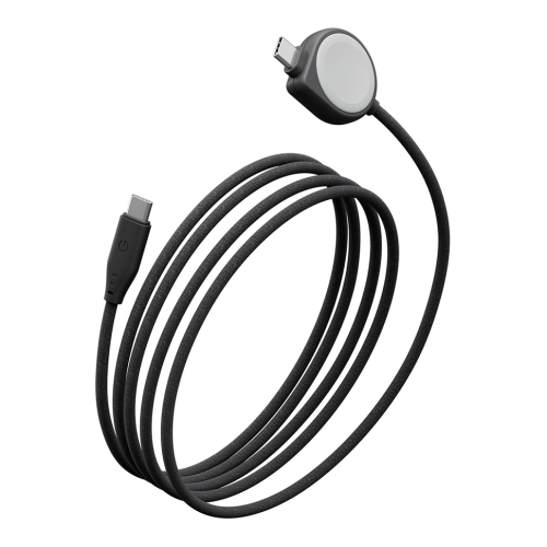 Energea Кабель FLOW Duo Watch USB-C to USB-C + Watch PD60W/480Mbps Nanoweave Black 1.5m