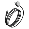 Energea Кабель FLOW Duo Watch USB-C to USB-C + Watch PD60W/480Mbps Nanoweave Black 1.5m