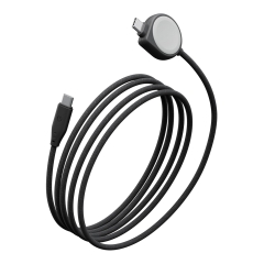 Energea Кабель FLOW Duo Watch USB-C to USB-C + Watch PD60W/480Mbps Nanoweave Black 1.5m