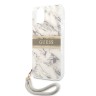 Чехол Guess Marble Hard +Nylon hand cord для iPhone 13, серый