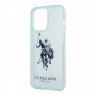 Чехол U.S. Polo TPU FLUO Logo Big horse Hard для iPhone 13 Pro Max, голубой