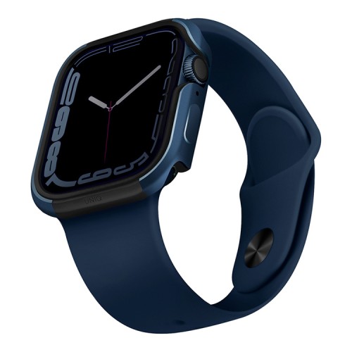 Чехол Uniq Valencia aluminium для Apple Watch 45/44 мм, Cobalt blue