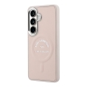 Karl Lagerfeld для Galaxy S26+ чехол PU Smooth leather RSG logo Metal camera Hard Pink (MagSafe)
