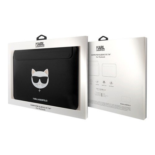 Чехол-папка Lagerfeld Choupette Sleeve для ноутбуков 13-14 дюймов, черный