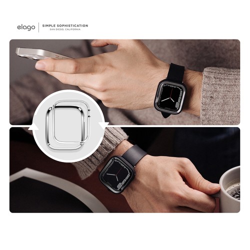 Чехол Elago DUO case для Apple Watch 41/40 мм, черный/серый