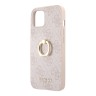 Чехол Guess PU 4G + Ring Hard для iPhone 14, розовый