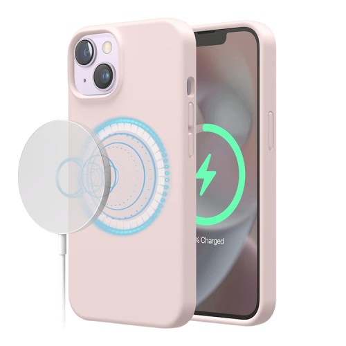 Чехол Elago MagSafe Soft Silicone для iPhone 14, розовый