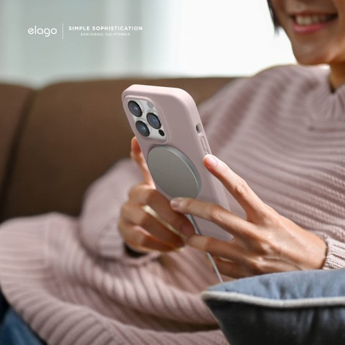 Чехол Elago MagSafe Soft Silicone для iPhone 14, розовый