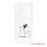 Чехол Karl Lagerfeld Fun Choupette для iPhone XS Max, прозрачный