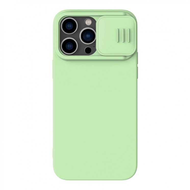 Чехол Nillkin CamShield Silky Magnetic Silicone для iPhone 14 Pro, Mint Green (magsafe)