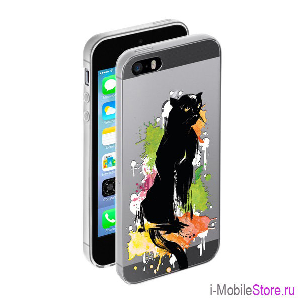 Чехол Deppa Gel Art Animal для iPhone 5/5s, Пантера