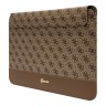Чехол Guess Sleeve 4G Bottom stripe Metal logo для ноутбуков 13-14", коричневый