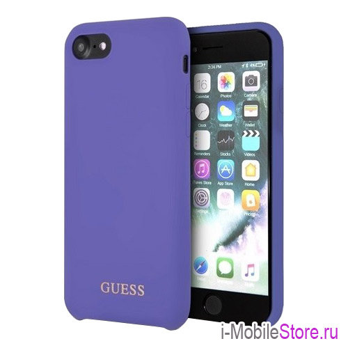 Чехол Guess Silicone для iPhone 7/8/SE 2020, фиолетовый