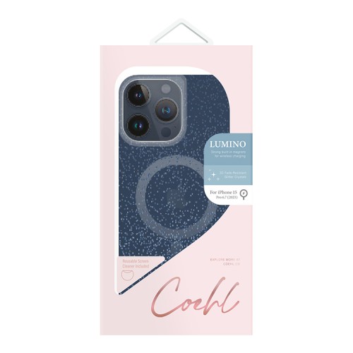 Uniq для iPhone 15 Pro Max чехол COEHL Lumino Prussian Blue (MagSafe)