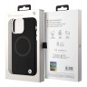 BMW для iPhone 15 Pro чехол Signature Liquid silicone Laser Ring Hard Black (MagSafe)