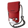 Hello Kitty для смартфонов сумка Wallet Phone Bag PU Grained leather Hidden Kitty with Cord Red