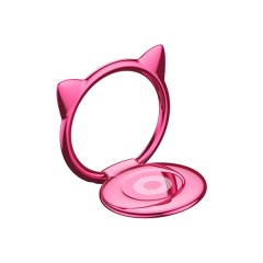 Кольцо держатель Baseus Cat Ear Ring Bracket для телефона, розовый