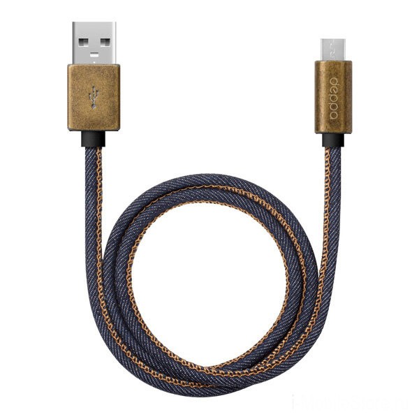 Deppa Jeans USB/micro-USB (1.2 м), синий 72276