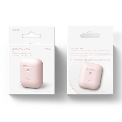 Чехол Elago Silicone case для AirPods 2 wireless, розовый