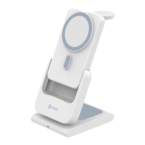 EnergEA АКБ Bazic GoMag FLEX 10K, 10000W MagSafe 15W Removable +Apple Watch +Airpods wireless White