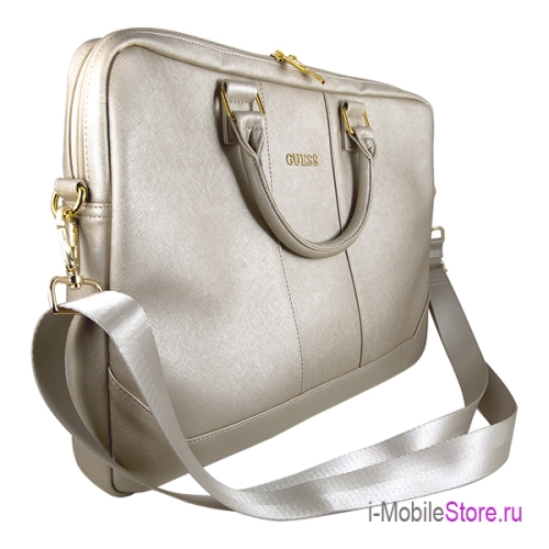 Сумка Guess Saffiano Bag для ноутбука до 15 дюймов, бежевая