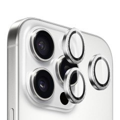 BlueO стекло для iPhone 16 Pro/16 Pro Max, Camera lens Armor Aluminium 3 шт. Silver Diamond (+installer)