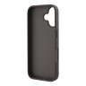 Guess для iPhone 16 чехол PU кожа 4G Bottom stripe Metal logo Brown