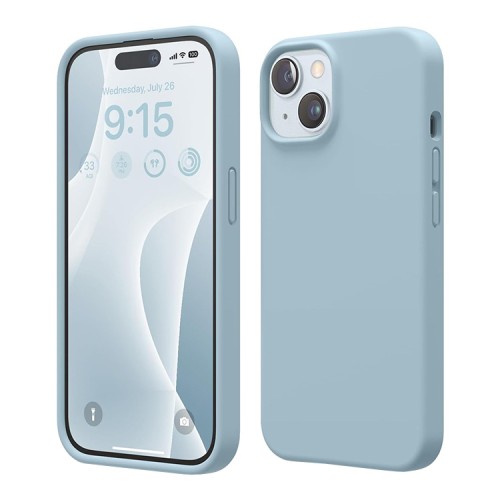 Elago для iPhone 15 чехол Soft silicone (Liquid) Sky Blue