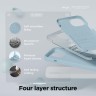 Elago для iPhone 15 чехол Soft silicone (Liquid) Sky Blue
