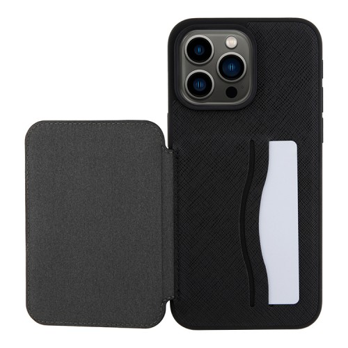 Karl Lagerfeld для iPhone 16 Pro чехол Cardslot Stand PU Saffiano NFT Karl & Choupette Hard Black