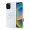 Karl Lagerfeld для iPhone 16 Pro Max чехол Liquid Silicone Metal Logo Initials Hard White