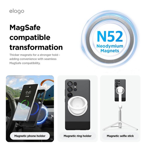 Elago для Galaxy S25 Ultra чехол GLIDE (tpu+pc) Dark Grey/Black (Magnetic)