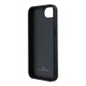 BMW для iPhone 16e чехол Signature Leather Logo imprint Metal logo Hard Black