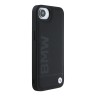 BMW для iPhone 16e чехол Signature Leather Logo imprint Metal logo Hard Black